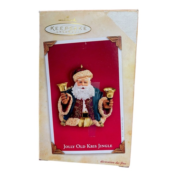 2004 Hallmark VIP Gift Jolly Old Kris w/ Bells Jingle Christmas Ornament W/Box - Picture 2 of 10